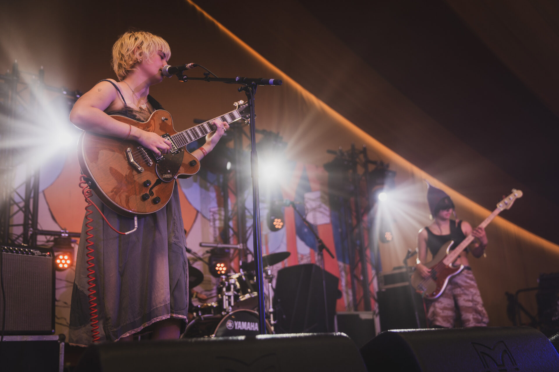 Mary in the junkyard performing live on stage